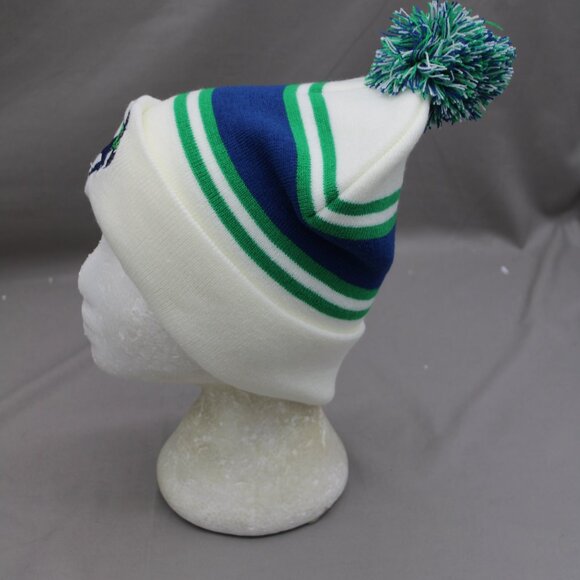 Abbotsford Cancuks Toque - Team Logo on White - Adult Stretch Fit - Picture 4 of 7